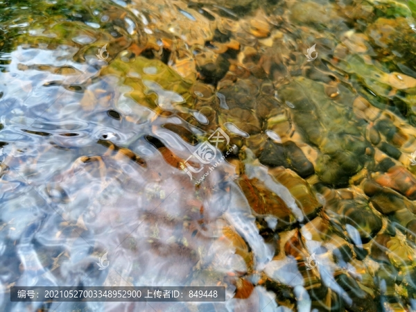 清澈見底水紋流水