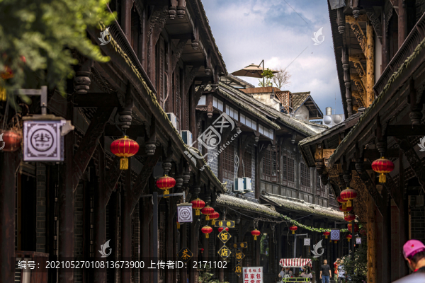 街子古鎮(zhèn)街景