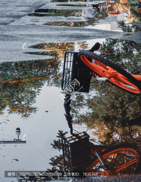 雨后城市倒影