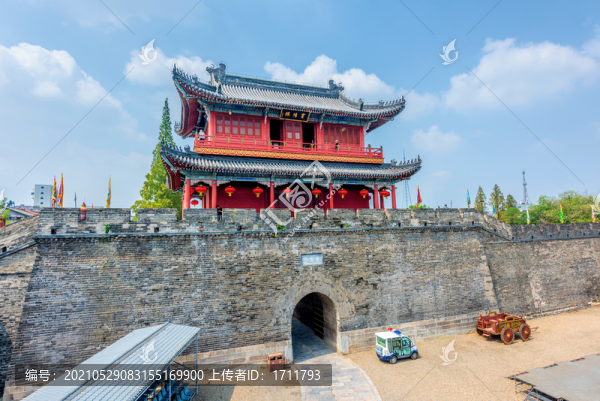 中國湖北荊州古城寅賓門賓陽樓