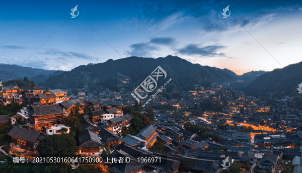 貴州西江千戶苗寨夜景