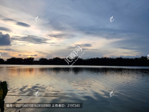 黃昏天空青山綠水自然生態(tài)夕陽傍