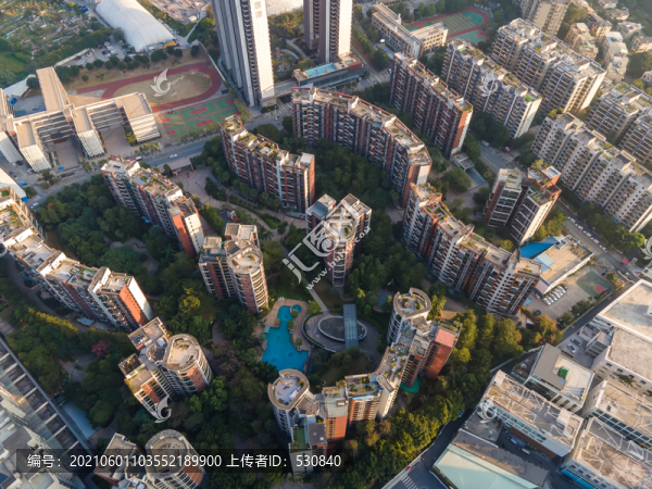 航拍廣州房地產(chǎn)背景