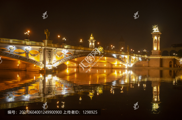 天津北安橋夜景