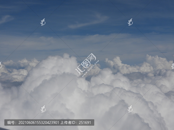 天空的藍天白云