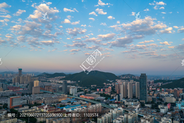 航拍濟(jì)南日出
