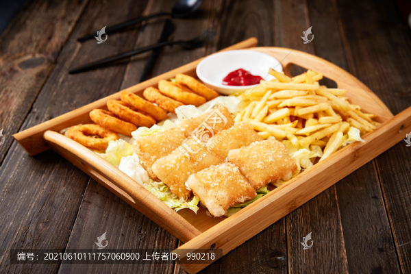 雞肉圈薯條