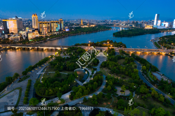 金華市金華江濱城市風(fēng)光