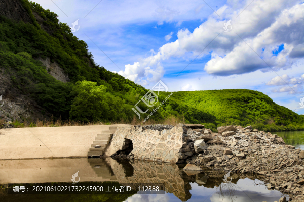 風(fēng)光美景藍天白云倒影綠水青山
