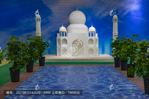 藍(lán)色婚禮背景