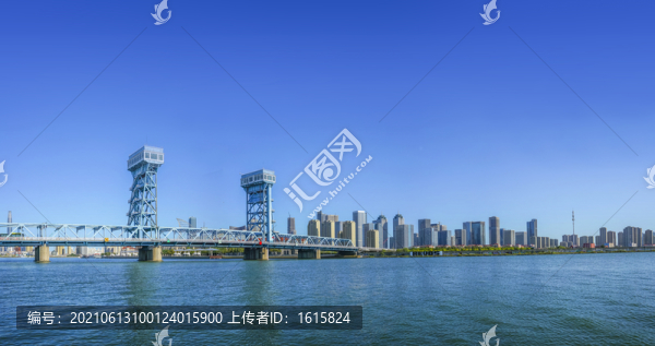 天津海門(mén)大橋全景大畫(huà)幅