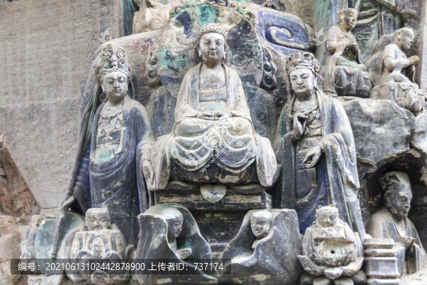 寶頂山石刻縛心猿鎖六耗圖