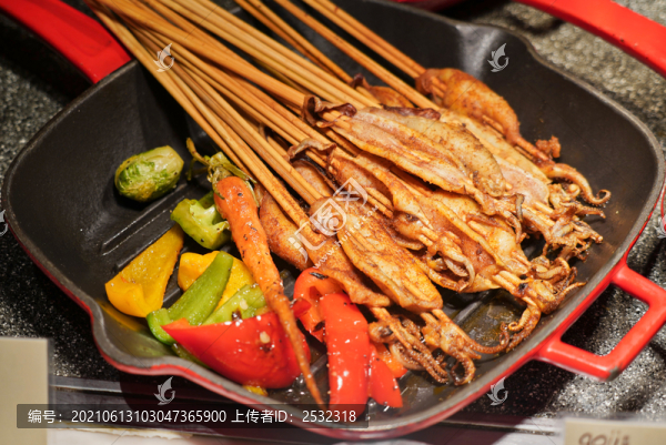 鐵板魷魚串