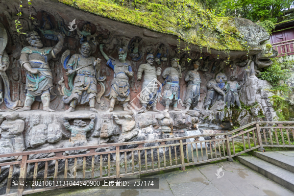重慶大足寶頂山石刻護(hù)法神龕