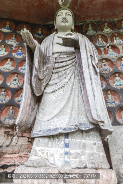 重慶大足寶頂山石刻華嚴(yán)三圣像