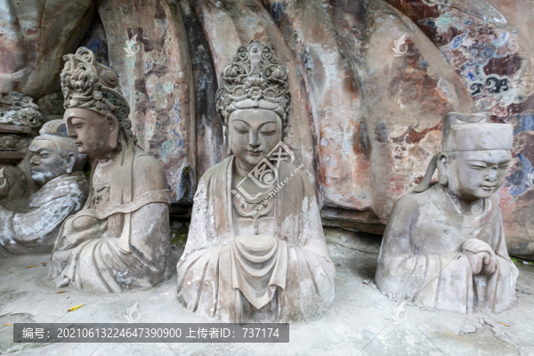 大足寶頂山釋迦涅槃圣跡圖局部