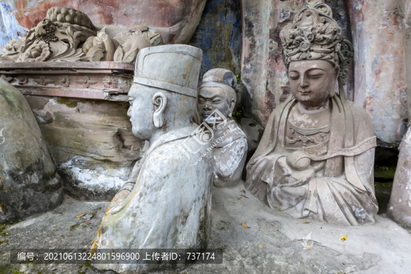 大足寶頂山釋迦涅槃圣跡圖局部