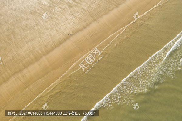 航拍福建省平潭縣龍王頭沙灘