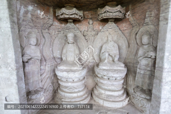 重慶大足北山石刻三世佛龕