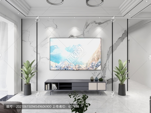 簡約電視背景效果圖
