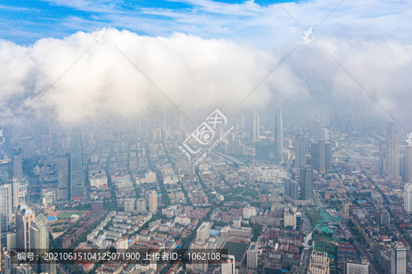 天津平流霧美景航拍