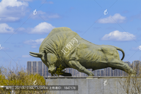 雕塑牛