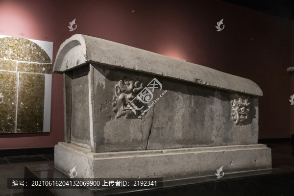 西安碑林博物館唐代獸面石棺