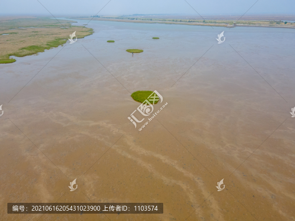 航拍黃河三角洲生態(tài)旅游區(qū)
