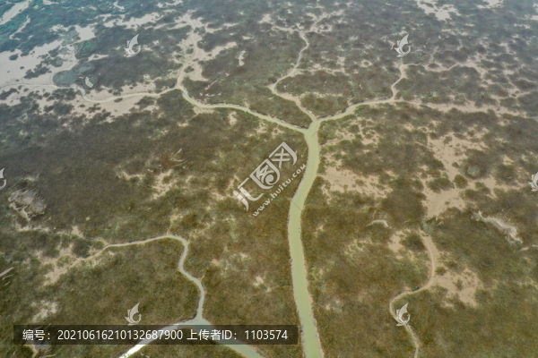 航拍黃河三角洲生態(tài)旅游區(qū)
