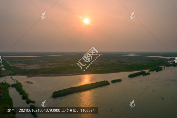 航拍黃河三角洲生態(tài)旅游區(qū)