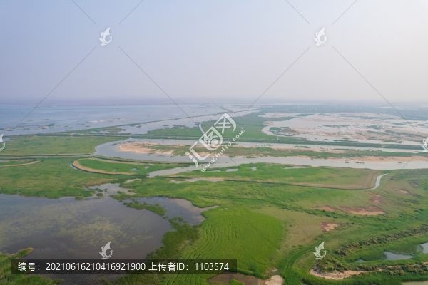 航拍黃河三角洲生態(tài)旅游區(qū)