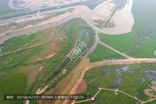 航拍黃河三角洲生態(tài)旅游區(qū)