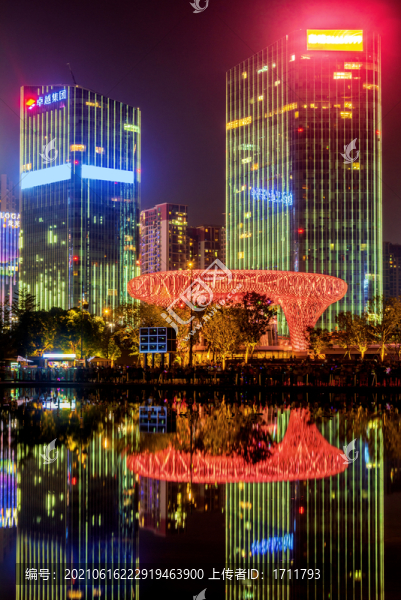 中國(guó)廣東深圳前海夜景風(fēng)光