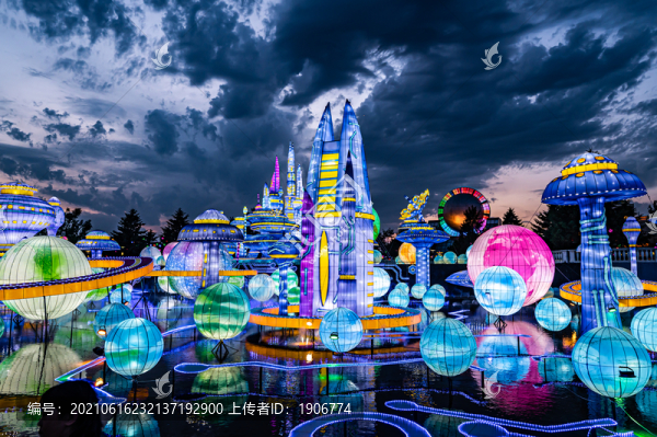 中國長春長影第五屆消夏燈會場景