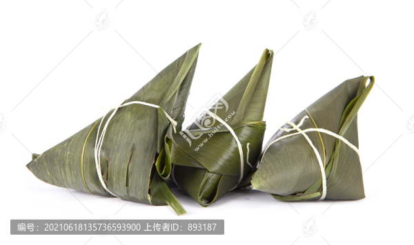 白背景上的粽子