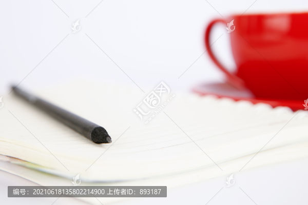 記錄的場景和咖啡杯背景