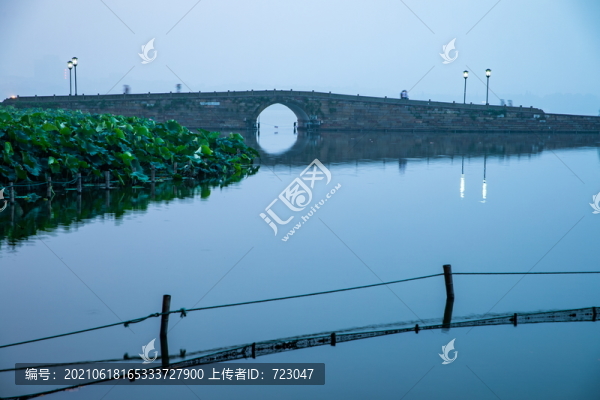 西湖暮色