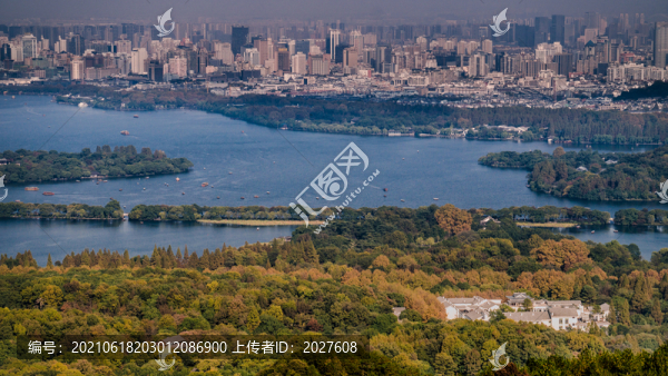 南高峰俯瞰杭州城美景