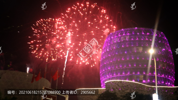 建筑與煙花