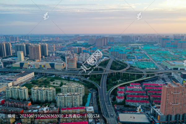 航拍濟(jì)南北園立交橋67