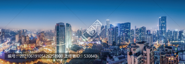 航拍四川成都城市風(fēng)光大畫幅