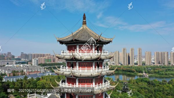 航拍蚌埠望淮塔