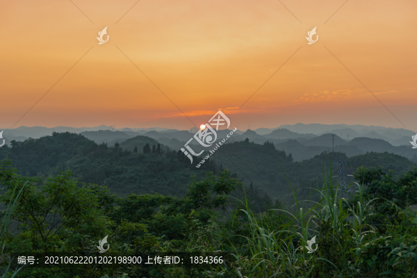 大山日落