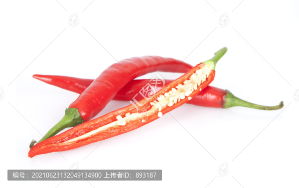 切開的辣椒