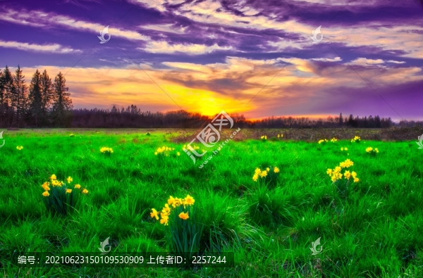 夕陽晚霞與日出朝霞