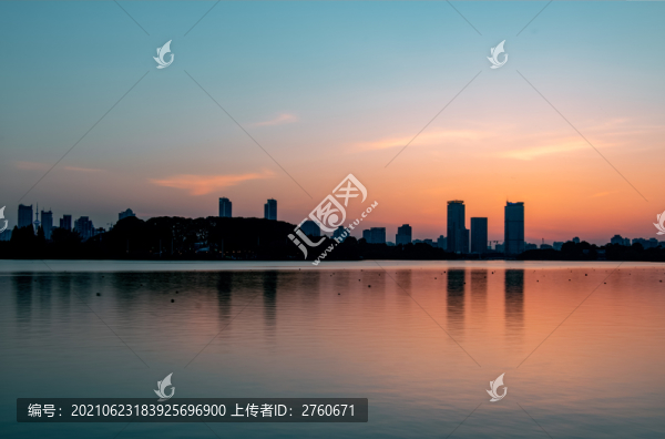玄武湖晚霞