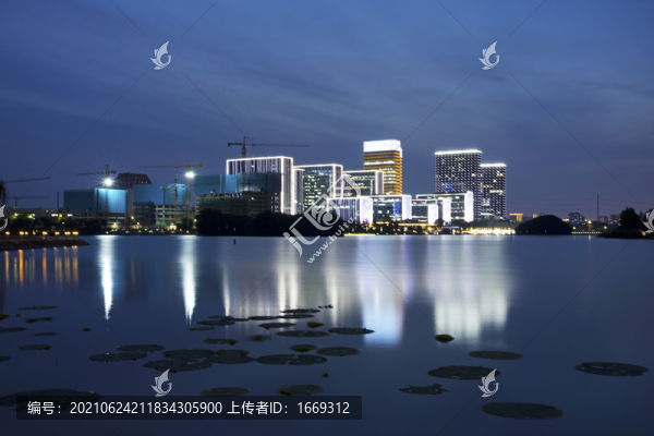 南京江寧九龍湖公園夜景