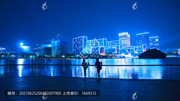 南京江寧九龍湖公園夜景