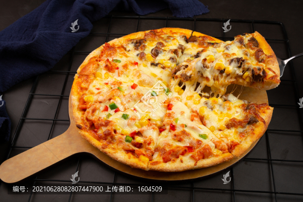 牛肉墨西哥雙拼披薩高清大圖