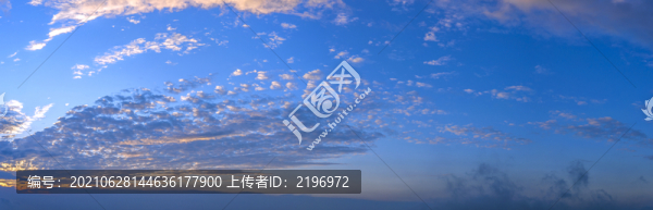 寬幅藍(lán)天彩云素材